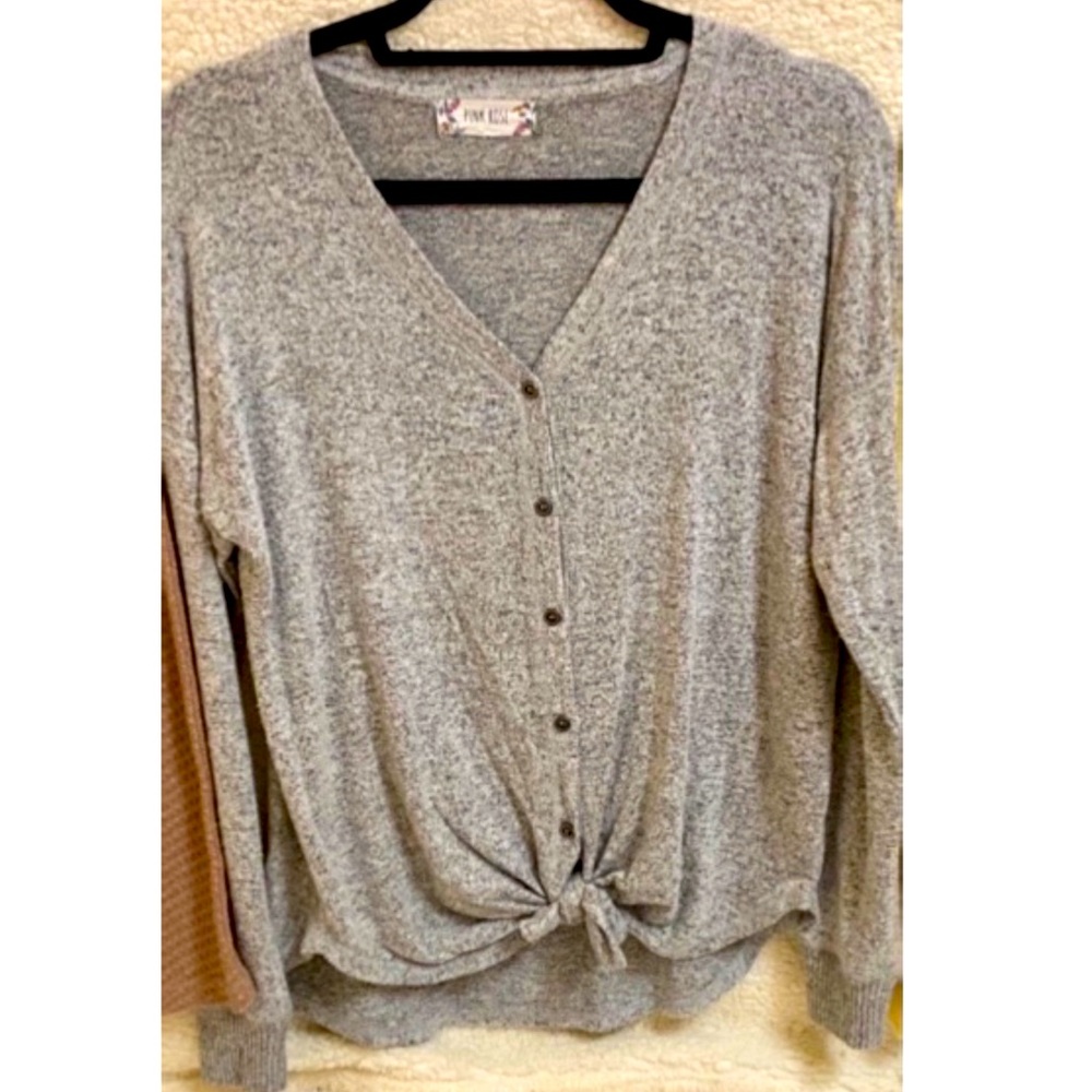 Button up and Tie Sweater